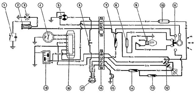 Schema impianto elettrico ducati scrambler 250 cc. e 350 cc. fino al 1970